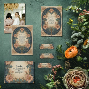 Etiqueta Chá de panela Elegante Arch Art Nouveau