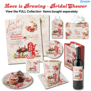 Flyer Love Breve Retro Vintage Chá de panela Tea Party