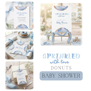 Poster Chuva de amor donut baby shower