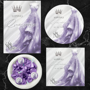 Convites Prateado de Prata Flocos de Neve de inverno Quince