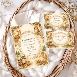 Cartão De Informações Sorteio de Fraldas da Floresta do Livro Infantil A