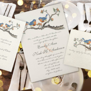 Convites para Casamento de Aves Marinheiras