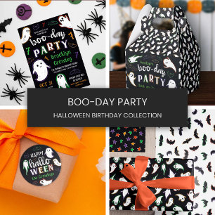 Caixinha De Lembrancinhas Fantasmas Boo-Day Halloween Aniversário Obrigado