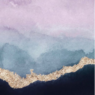 Convites Casamento Dourado de Agata Azul com Púrpura