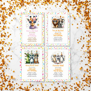 Convites Selgle Safari Animal "Quente Selvagem" 4º aniversá
