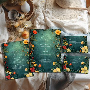 Convites Antique Arte Floral Nouveau Casamento