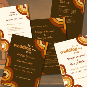 Convites Casamento Bold Retro 1970