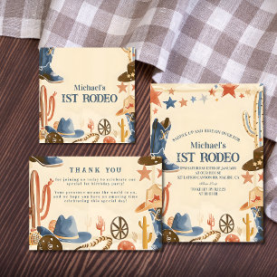Convites Botas de Cowboy Rústicas 1º Aniversário
