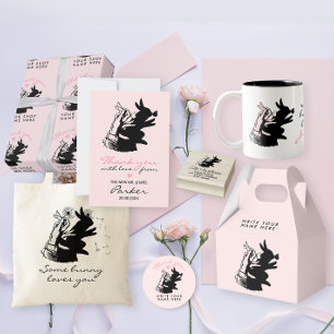 Caneca De Café Em Dois Tons Um Coelhinho Adora Pun Black E White Butterfly