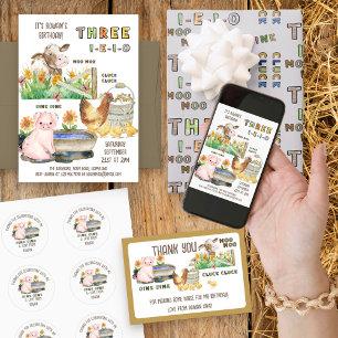 Adesivo Obrigado por ter vindo à Fazenda de porco