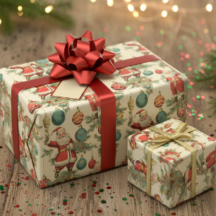 Presente Papel de enrolamento para Papais noeis e ornamento