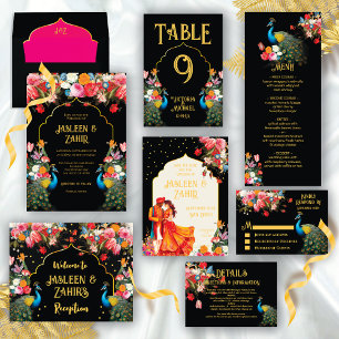 Visita Cartão informativo de Detalhes do Casamento Floral