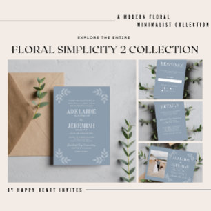 Convites Simplicidade Floral 2 Casamento Amora