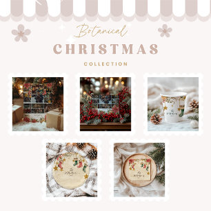 Convites Rustic Stockand Poinsettias Christmas