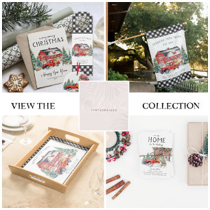 Caneca Vintage Red Farmhouse Truck   Natal favorito