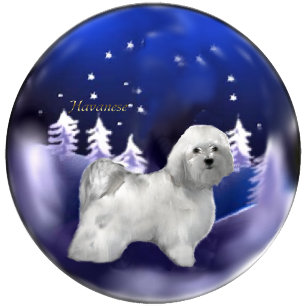 Cartão De Festividades Presentes do Natal de Havanese
