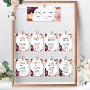 Convites Boho Pampas Grass Weding Itinerário Bem-vindo