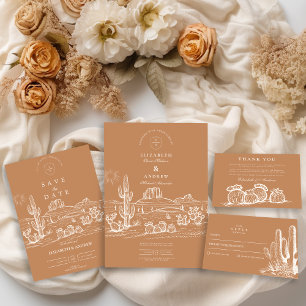 Reserve A Data Casamento Rustic Cactus Desert Landscape