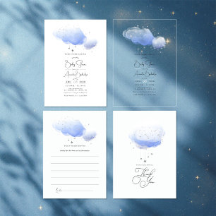 Cartão De Conselho Twinkle Twinkle - Pequena Chá de fraldas de Estrel