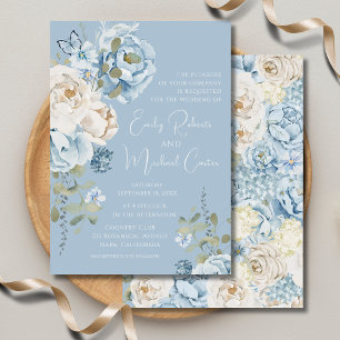 Reserve A Data Casamento de Código QR de Foto Floral Romântica Az