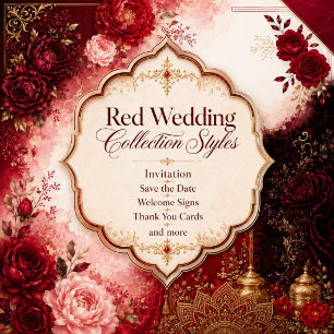 Convites Casamento Floral Vermelho Burgundy Elegante 