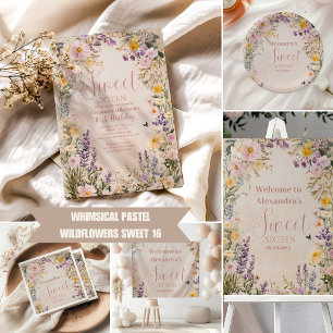 Convites Pastel Selvagens Rosa Romântico 16 Flores Doces Co