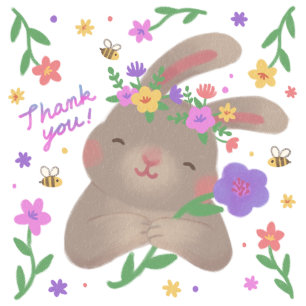 Convites Ilustração de coelho bonito