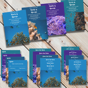 Convites Marinho Mar Submarino Recifes de Peixes Oceanos Ca