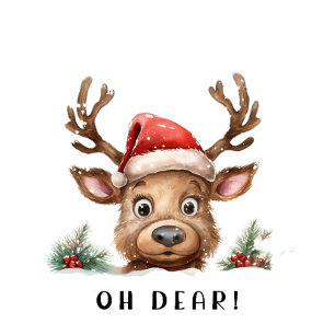 Camiseta Engraçado Ho Ho Heartbeat   Reindeer Santa Hat