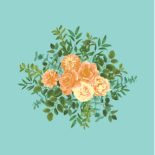 Convites Peach Aqua Teal Wedding Rosa Floral
