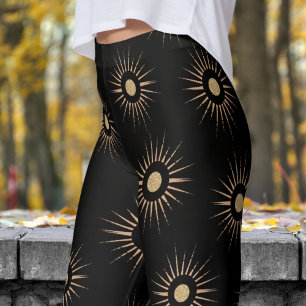 Legging Padrão de Intermitência do Sol Azul na moda