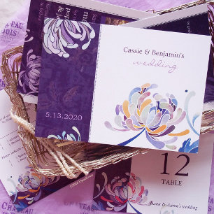 Convites Casamento Floral Roxo Rústico