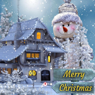 Caneca De Café Festa de Natal Winter White Snowman Blue Russ