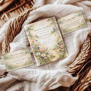 Convites Chá de Bebê Cor-de-Rosa e Azul Meadow