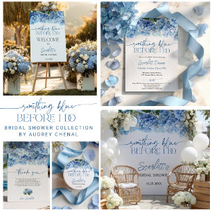 Convites Algo Azul Antes Que Eu Faça Uma Hidrangea Bridal A