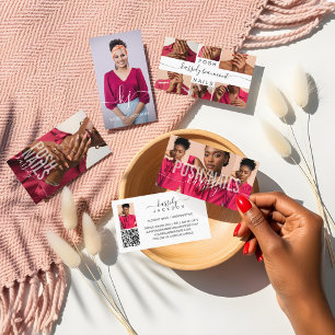 Cartão De Visita Logotipo e fotografia do Monograma de Caligrafia E