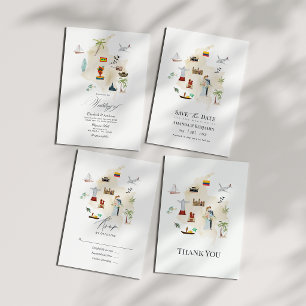 Convites Casamento de Destino em Cartagena Colômbia
