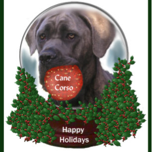 Cartão De Festividades Presentes de Natal Cane Corso