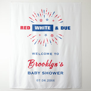 Convites Branco Vermelho e Patriótico 4 de julho Chá de fra