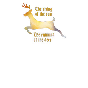 Cartão de Natal com veado aquoso em vermelho escur