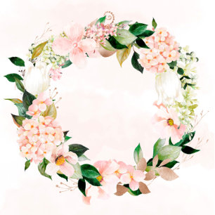 Convites Peach e Cream Hydrangeas Tulip Casamento Chic