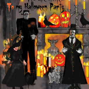 Casa Assombrada Convite Personalizado para Hallowe