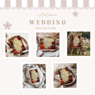 Reserve A Data Vintage Autumn Floral Wedding Dark Fall Theme