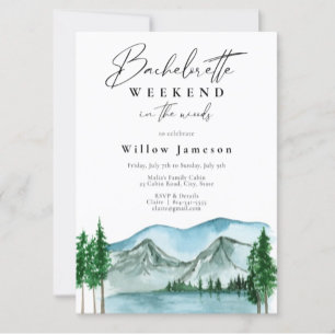 Convites Fim de semana do acampamento de solteira na flores