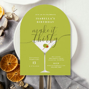 Adesivo Faça-o 30° Partido aniversário de 30 anos Martini 