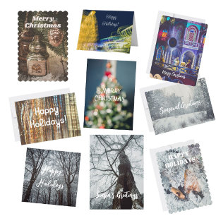 Cartão Postal De Festividades Iluminação de Natal