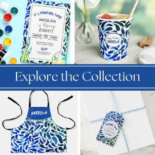 Convites Rainbow Art Paint Festa de aniversário