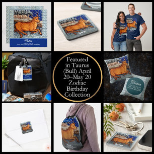 Relógio Quadrado Taurus, Festa de aniversário de Sinal Zodiac Bull