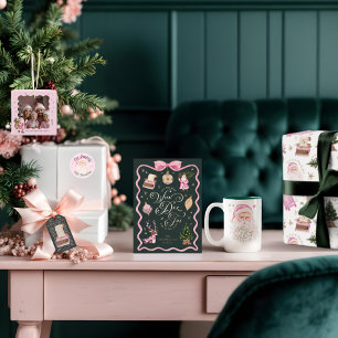 Convites Cacau e Biscoitos Festa de Natal Papais noeis Retr