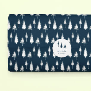 Papel De Presente Árvores marinhos de inverno